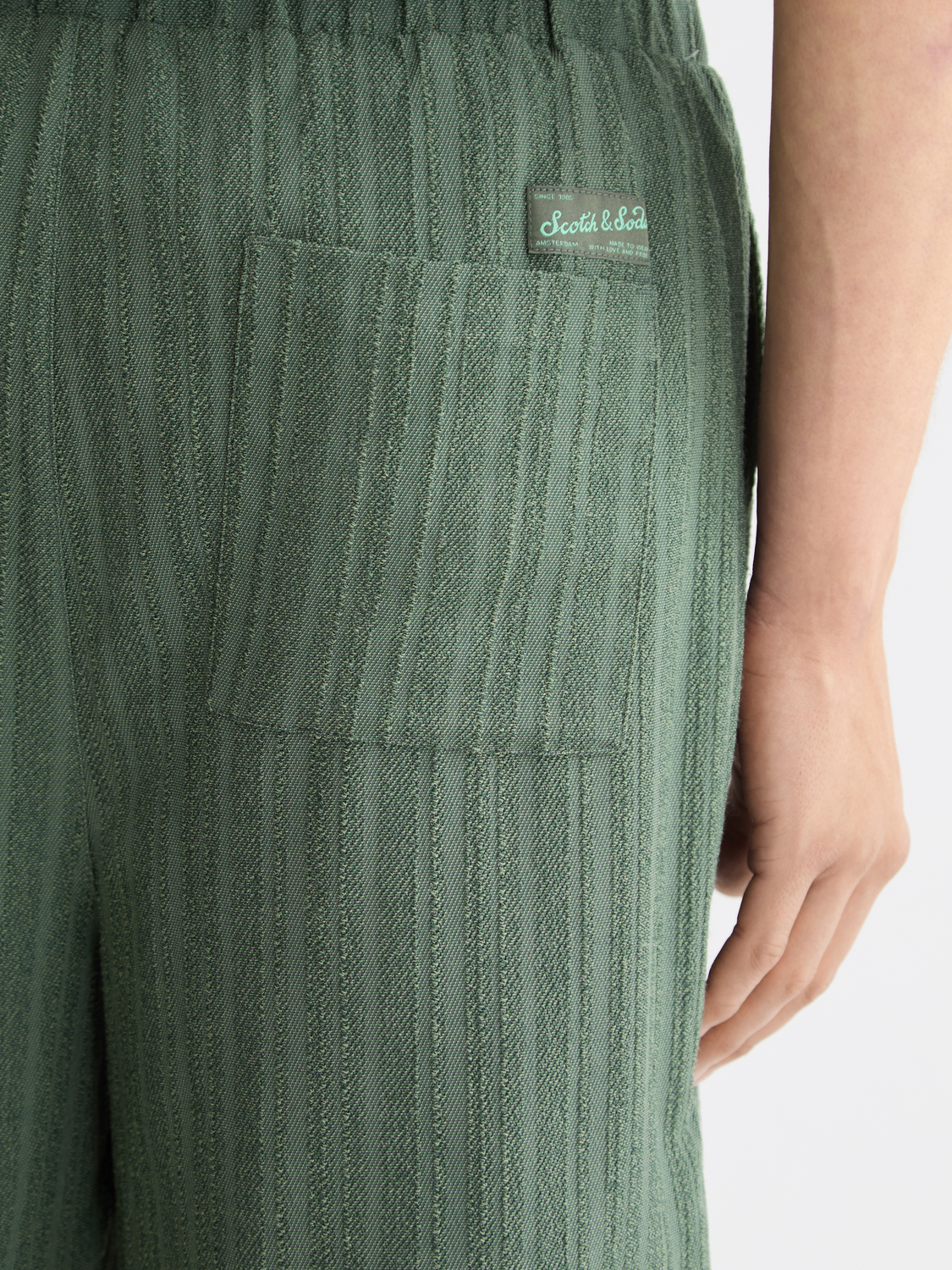 Fave - Tonal Striped  Regular Fit Bermuda Shorts