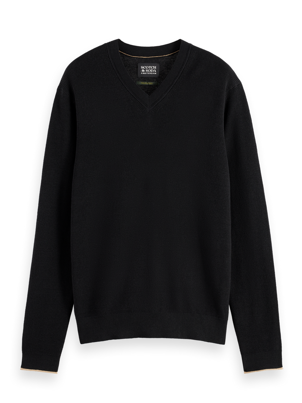 Regular-Fit Cotton Linen V-Neck