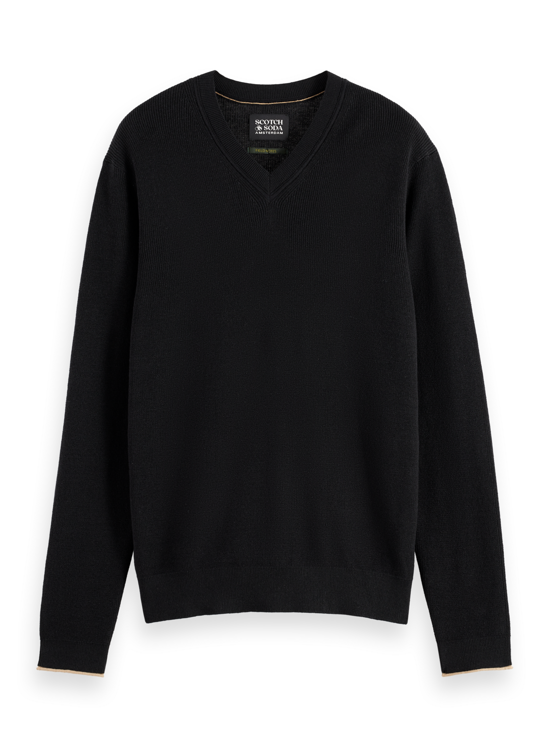 Regular-Fit Cotton Linen V-Neck