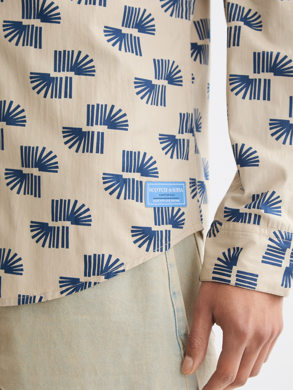 Slim-Fit Micro All-Over Printed Shirt