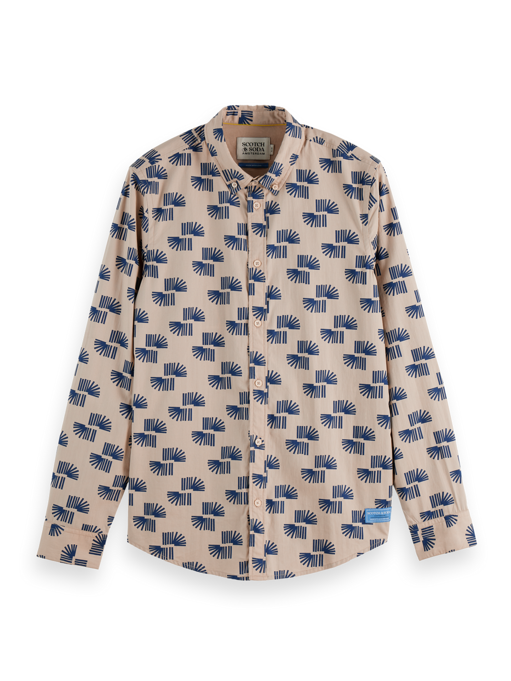 Slim-Fit Micro All-Over Printed Shirt