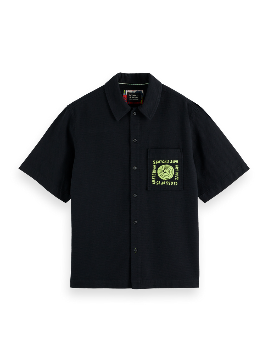 Structured Cotton Short-Sleeved Shirt