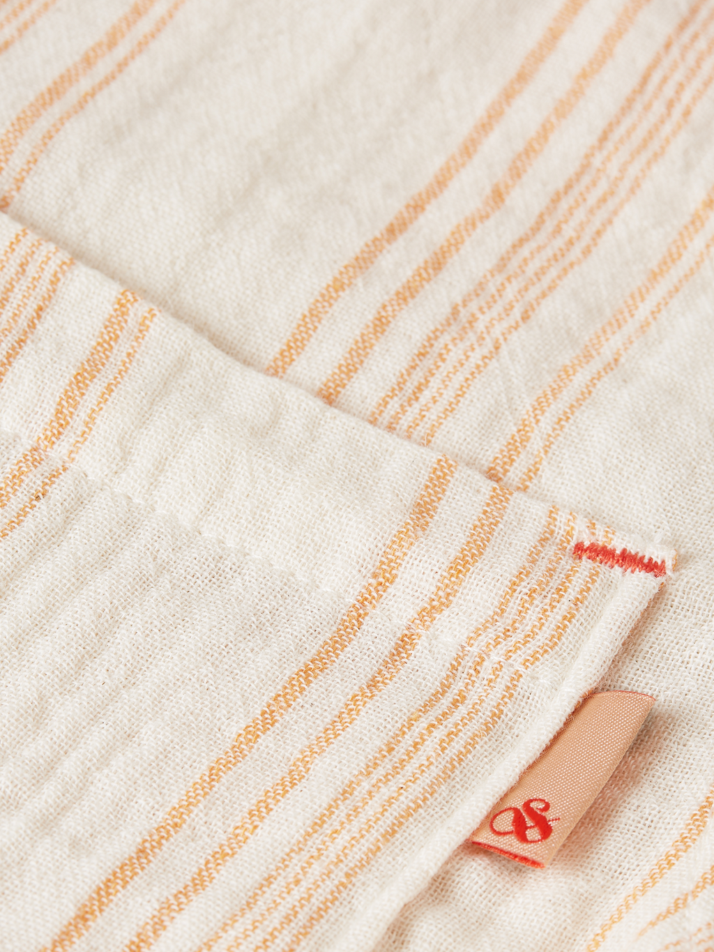 Boys' Placed Embroidery Stripe Cotton Short Sleeve Shirt