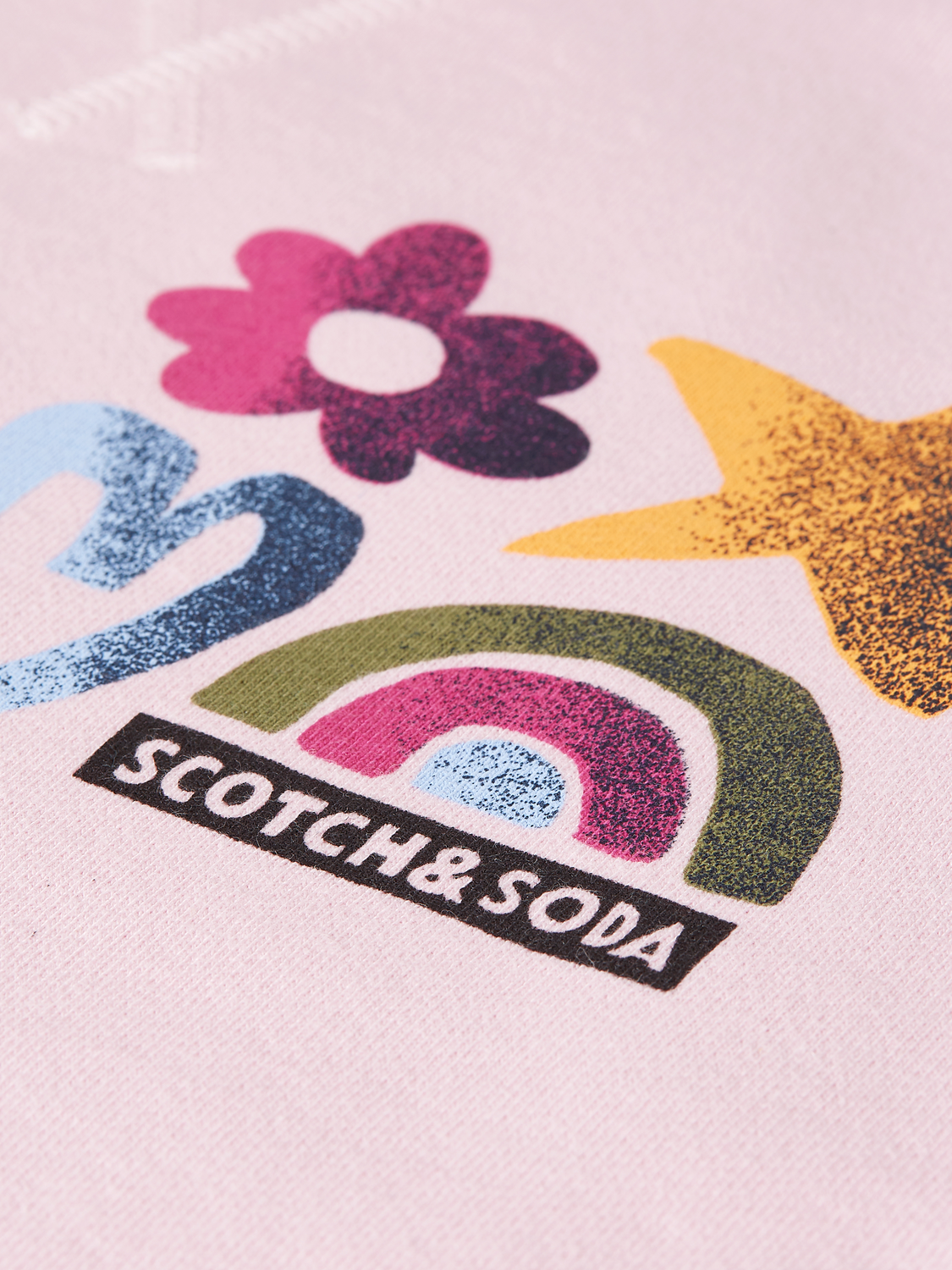 Girls' Front And Back Artwork Short Sleeve Sweatshirt