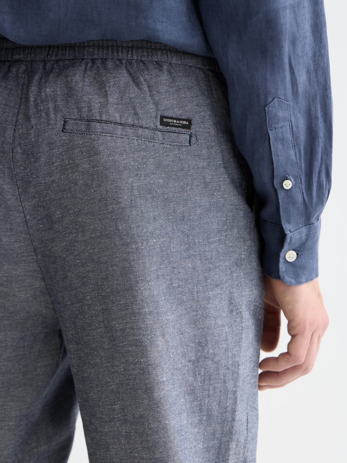 Zand SCOTCH & SODA Chino WARREN COTTON/LINEN TWILL JOGGER Zand SCOTCH & SODA Chino WARREN COTTON/LINEN TWILL JOGGER