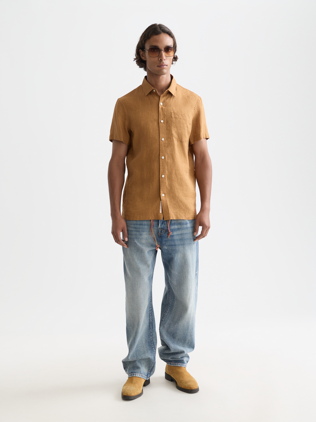 Seasonal Core Linen Regular-Fit Short Sleeve Shirt