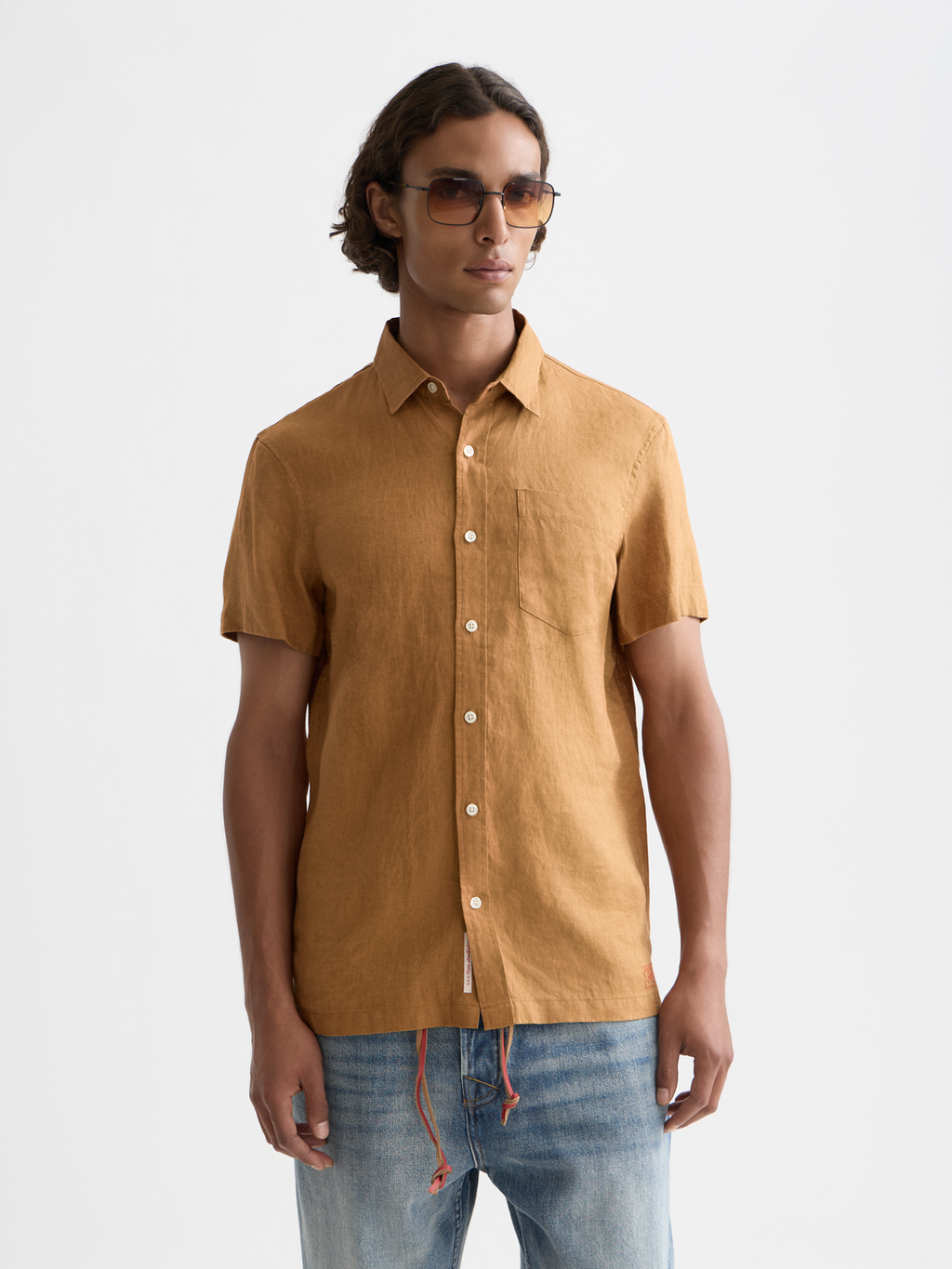 Seasonal Core Linen Regular-Fit Short Sleeve Shirt