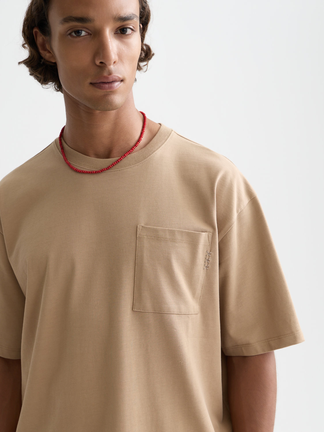Seasonal Core 3 Crosses Chest Pocket Loose-Fit T-Shirt
