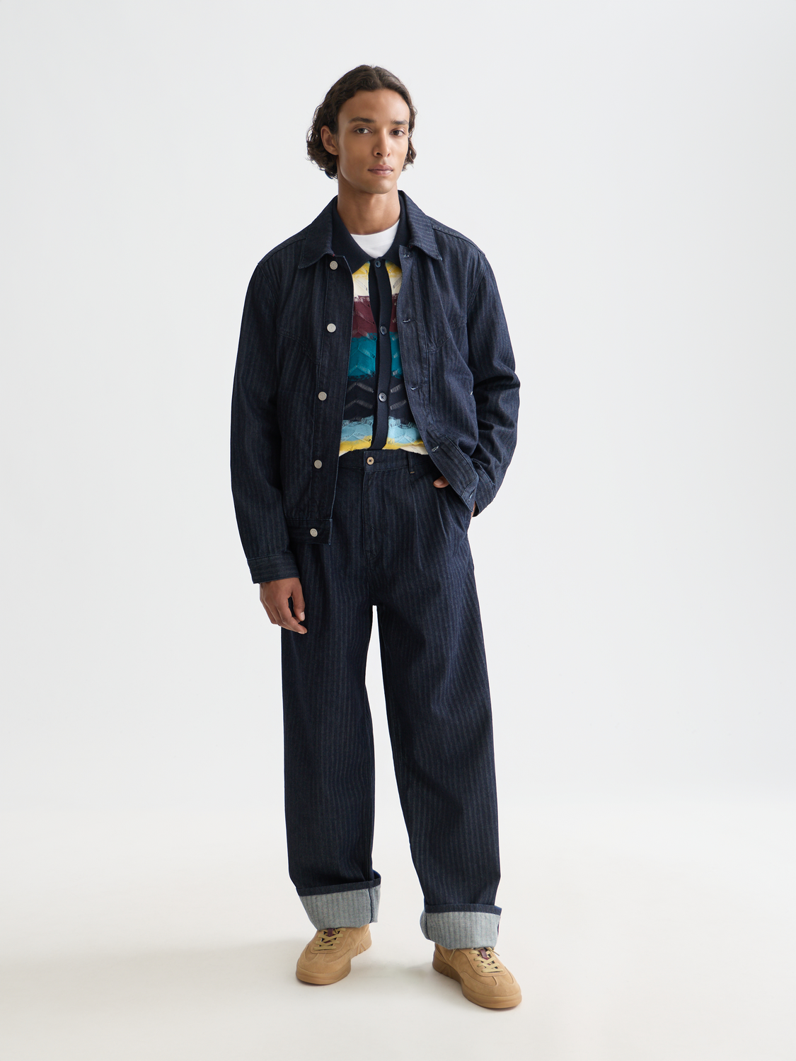 Loose Fit Denim Chino