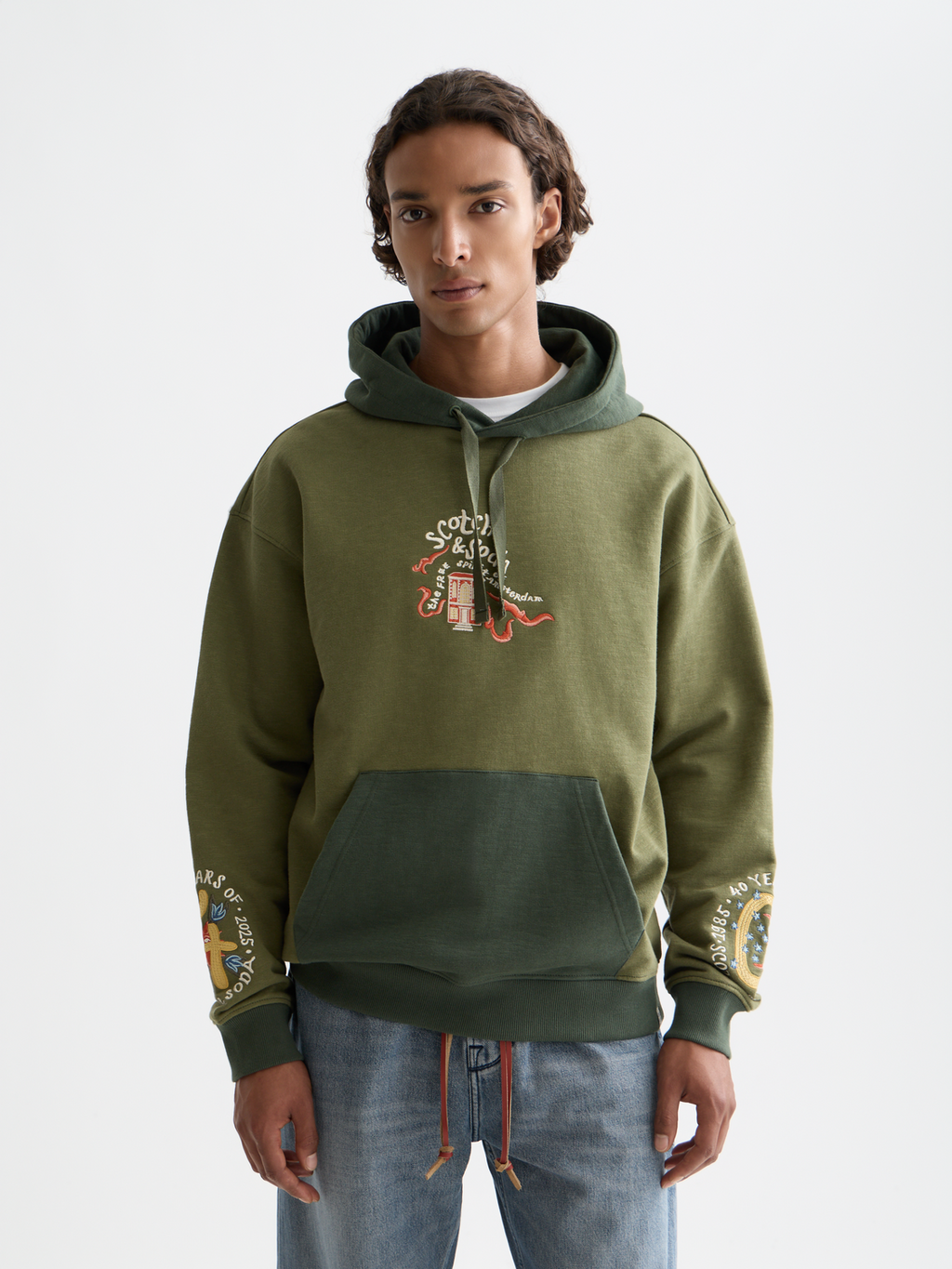 The 40th Anniversary Embroidered Relaxed-Fit Hoodie