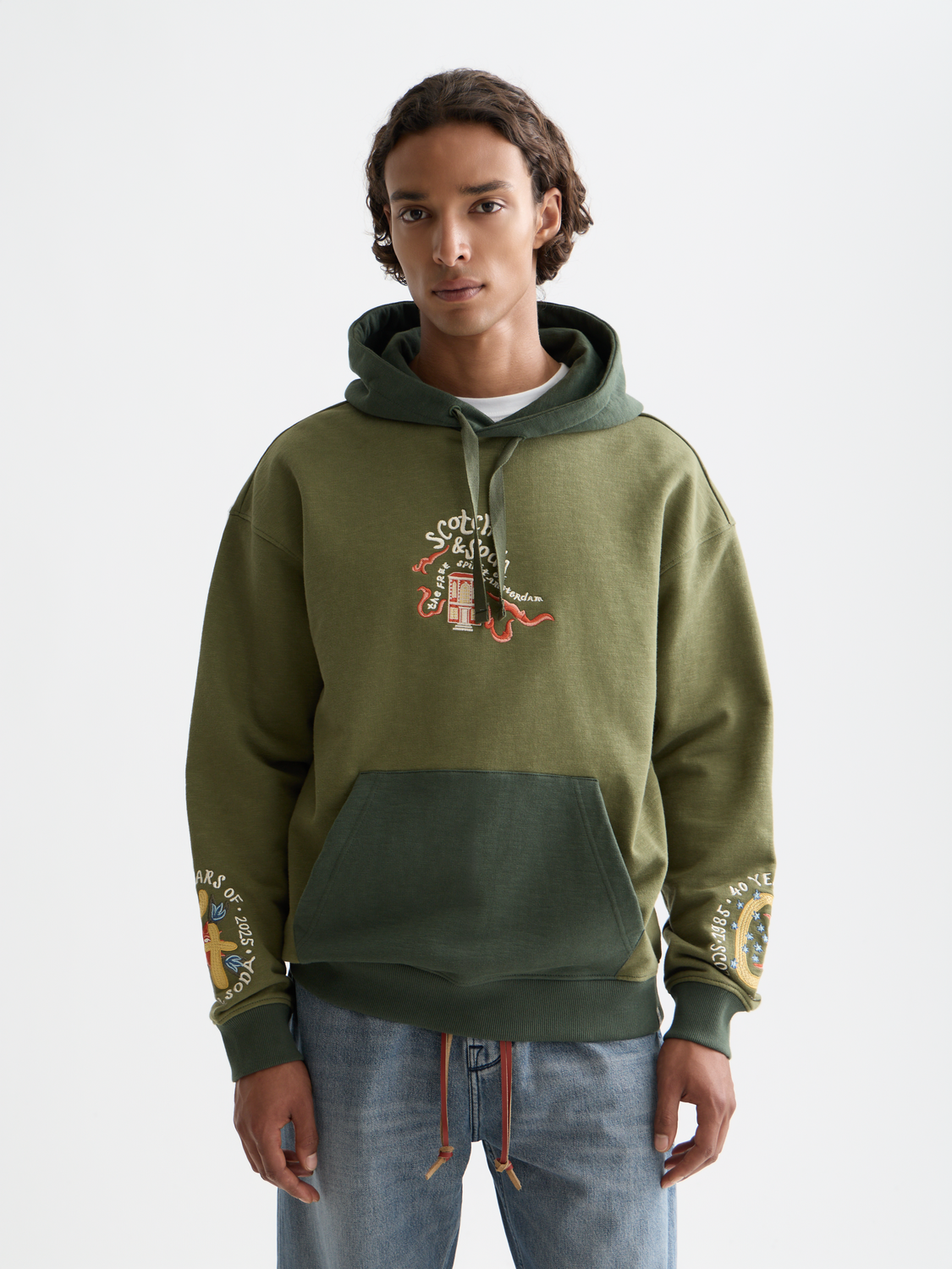 The 40th Anniversary Embroidered Relaxed-Fit Hoodie