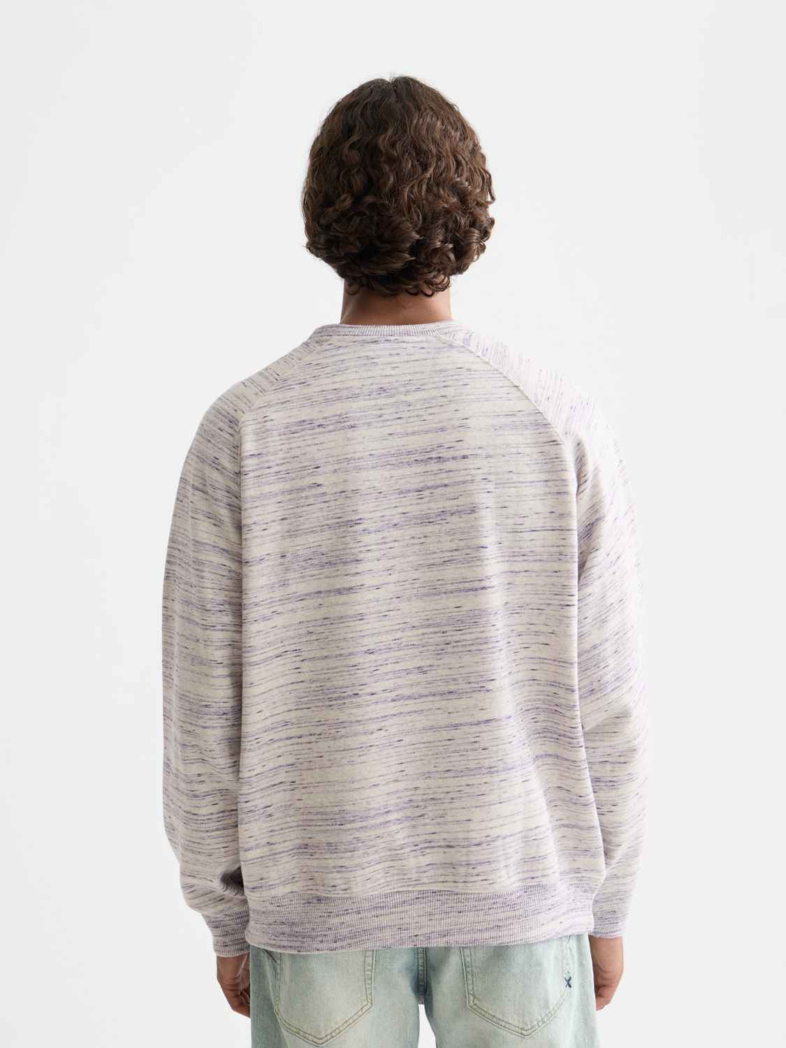 Space Yarn Embroidered Loose-Fit Sweatshirt