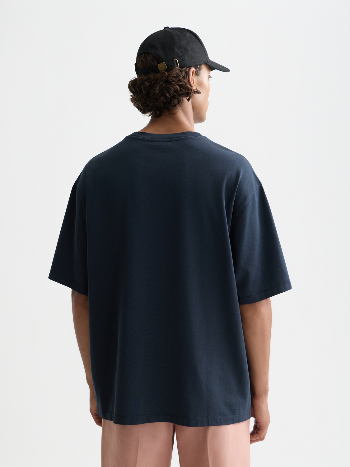 Cross-Stitched Front Artwork Loose-Fit T-Shirt