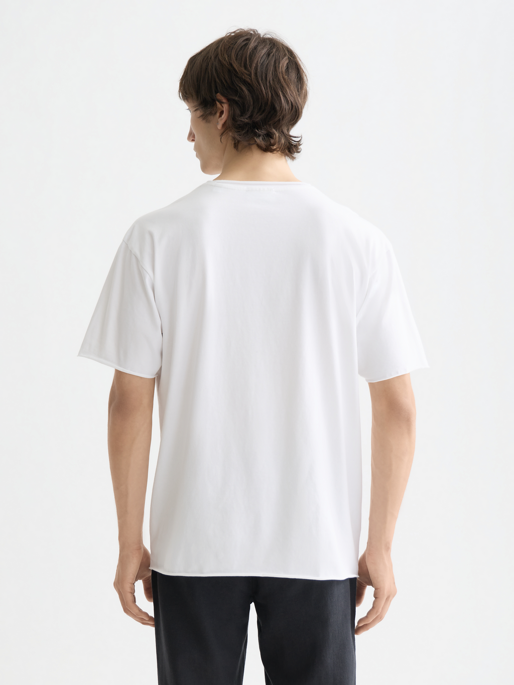 Essentials Raw-Edged Relaxed-Fit Garment-Dyed T-Shirt