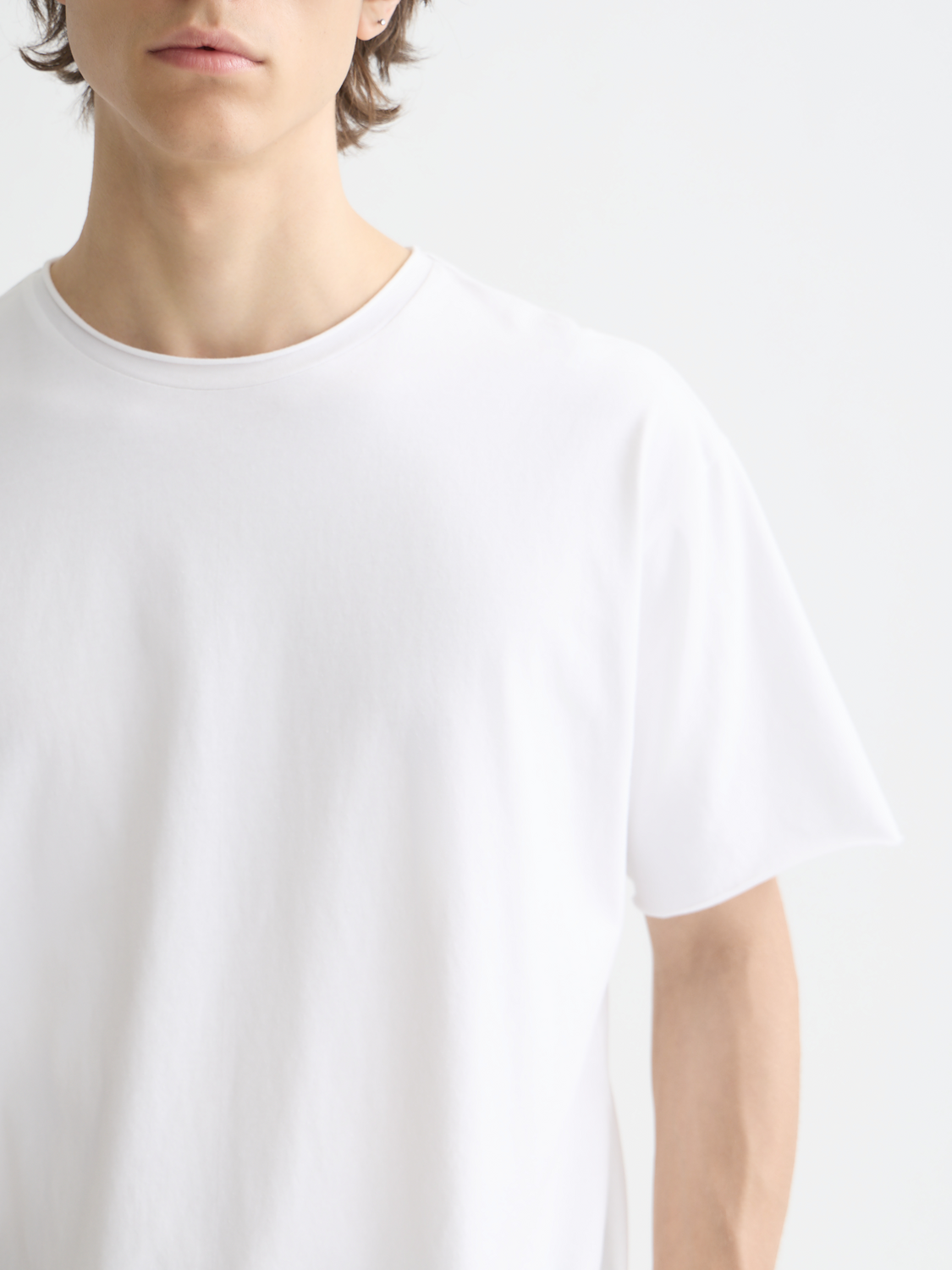 Essentials Raw-Edged Relaxed-Fit Garment-Dyed T-Shirt