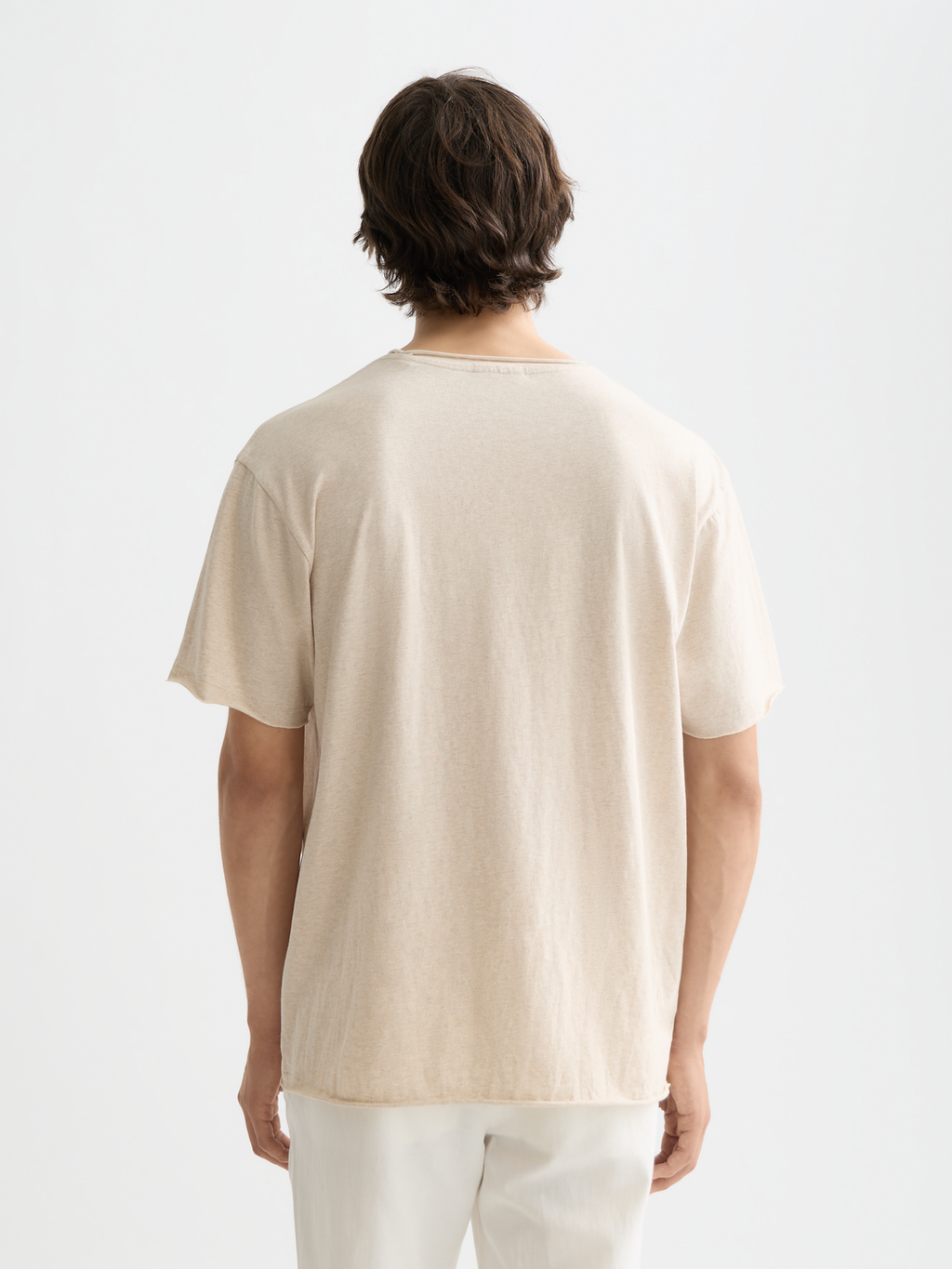 Essentials Raw-Edged Relaxed-Fit Garment-Dyed T-Shirt