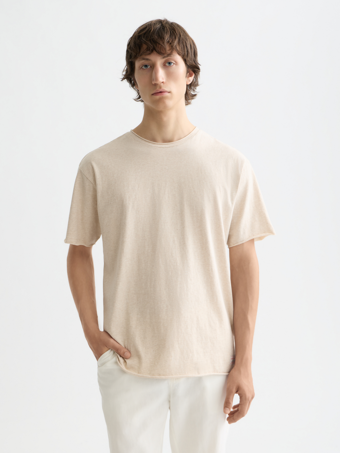 Essentials Raw-Edged Relaxed-Fit Garment-Dyed T-Shirt