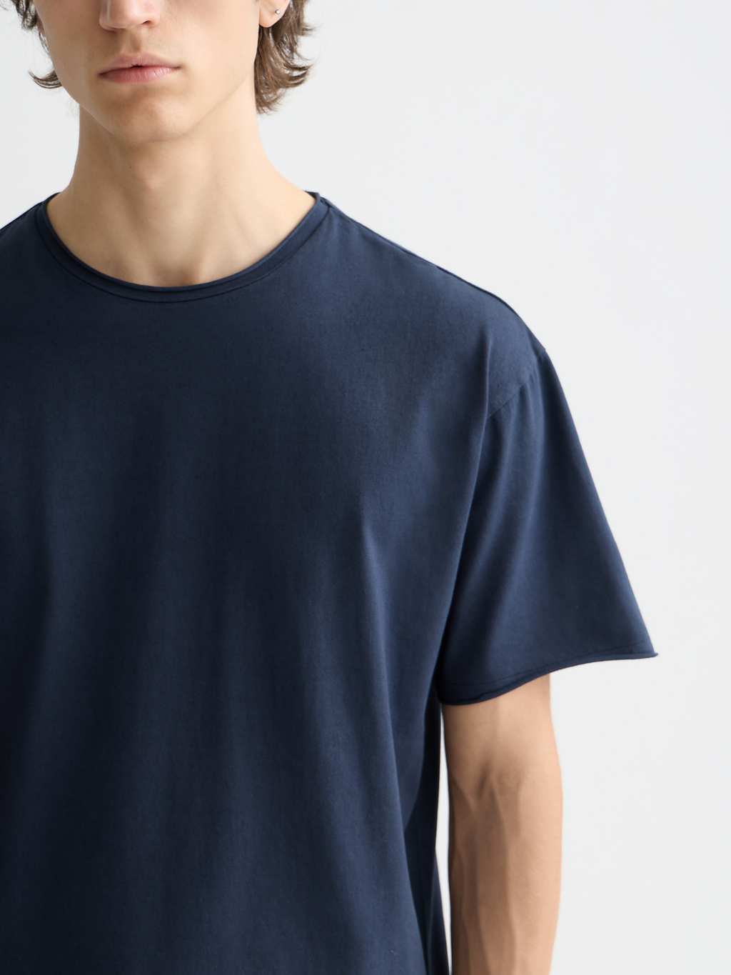 Essentials Raw-Edged Relaxed-Fit Garment-Dyed T-Shirt
