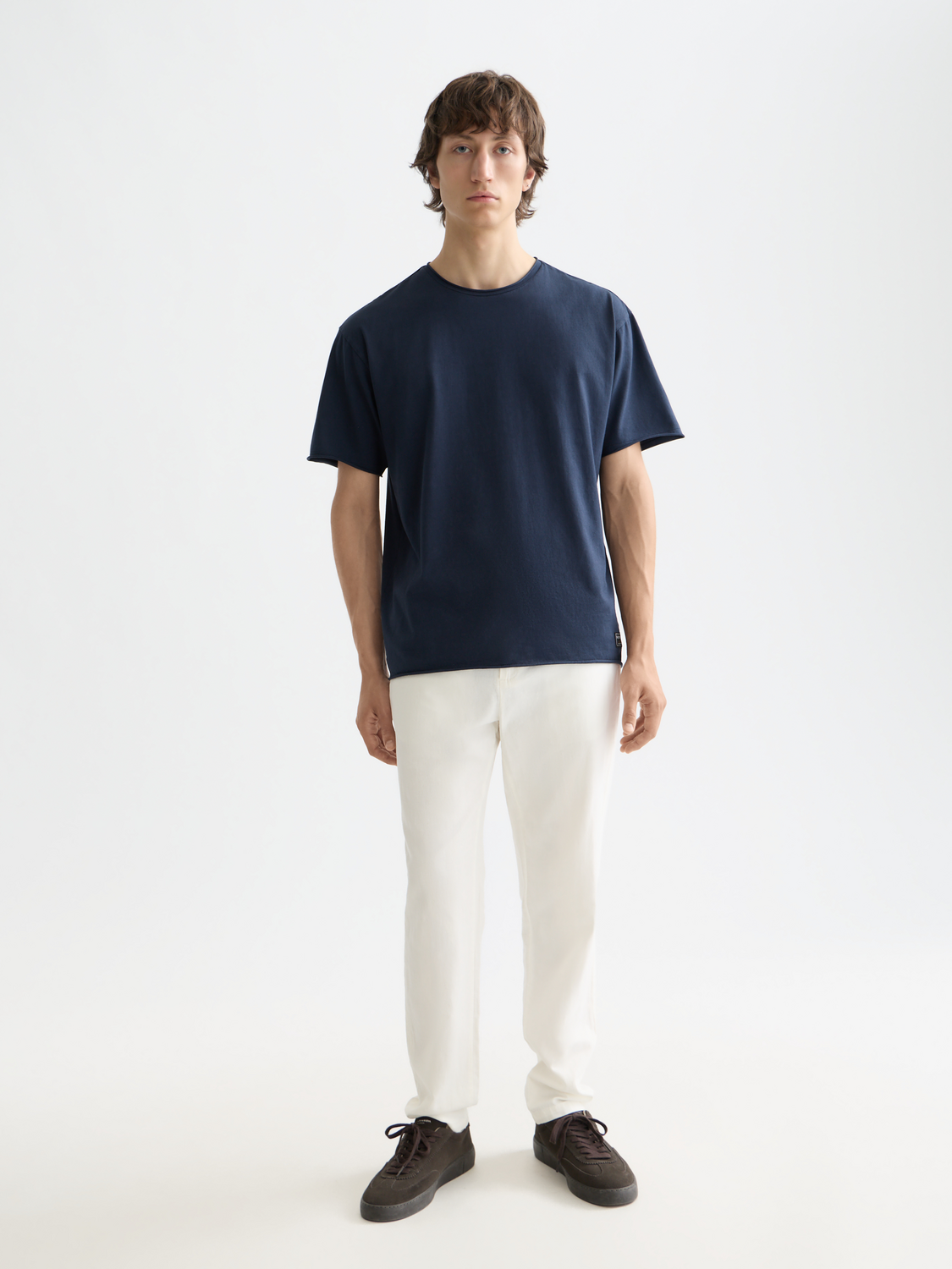 Essentials Raw-Edged Relaxed-Fit Garment-Dyed T-Shirt