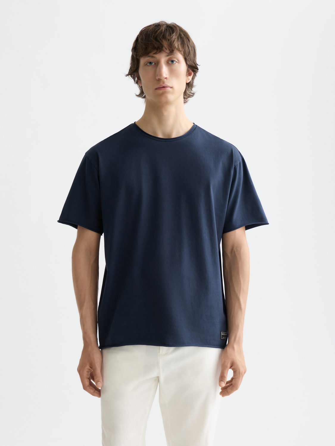 Essentials Raw-Edged Relaxed-Fit Garment-Dyed T-Shirt