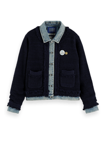 Denim Tweed Mix Blazer Jacket | Scotch & Soda