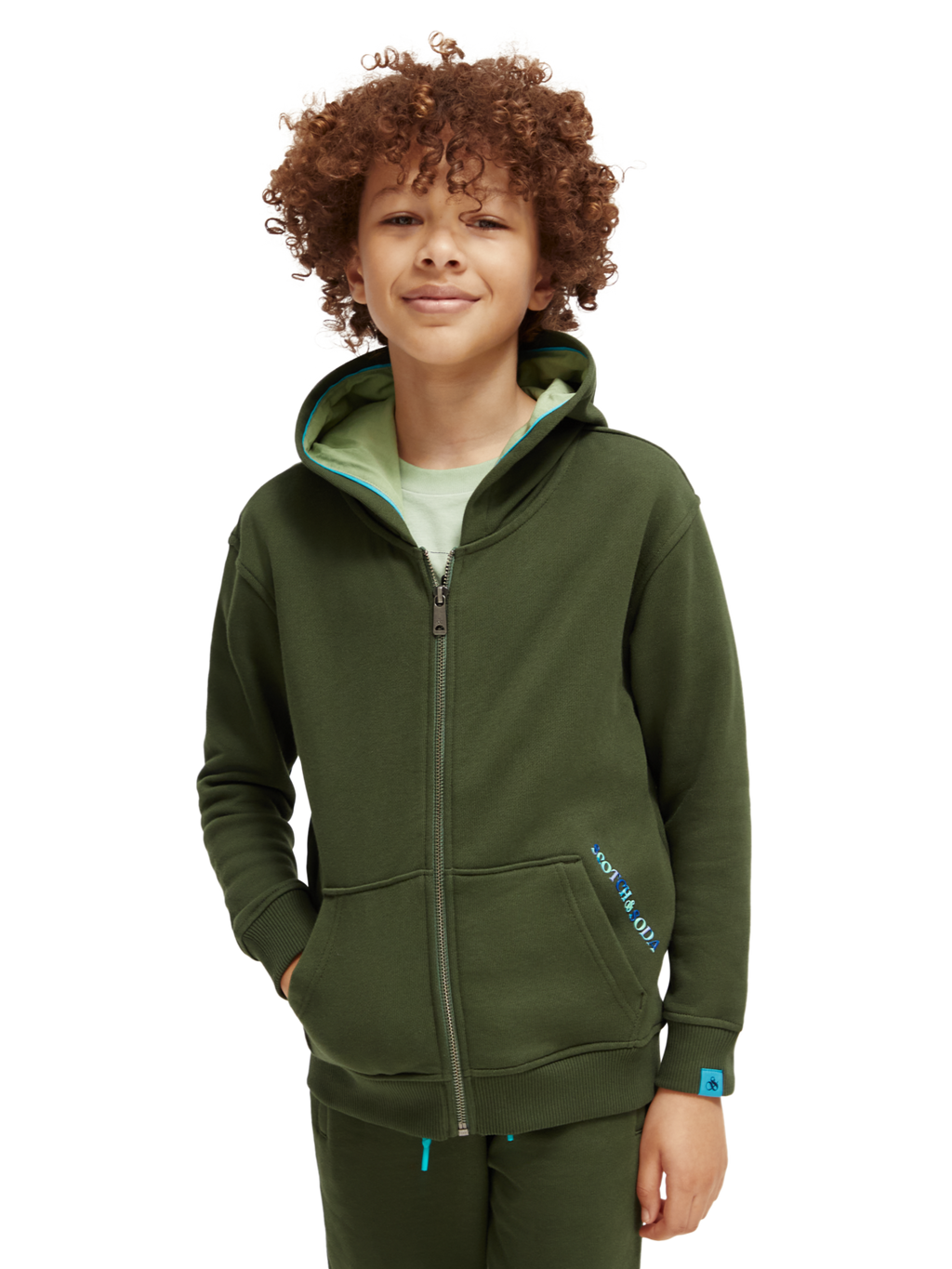 Boys' Relaxed Fit Zip-Through Hoodie In Organic Cotton