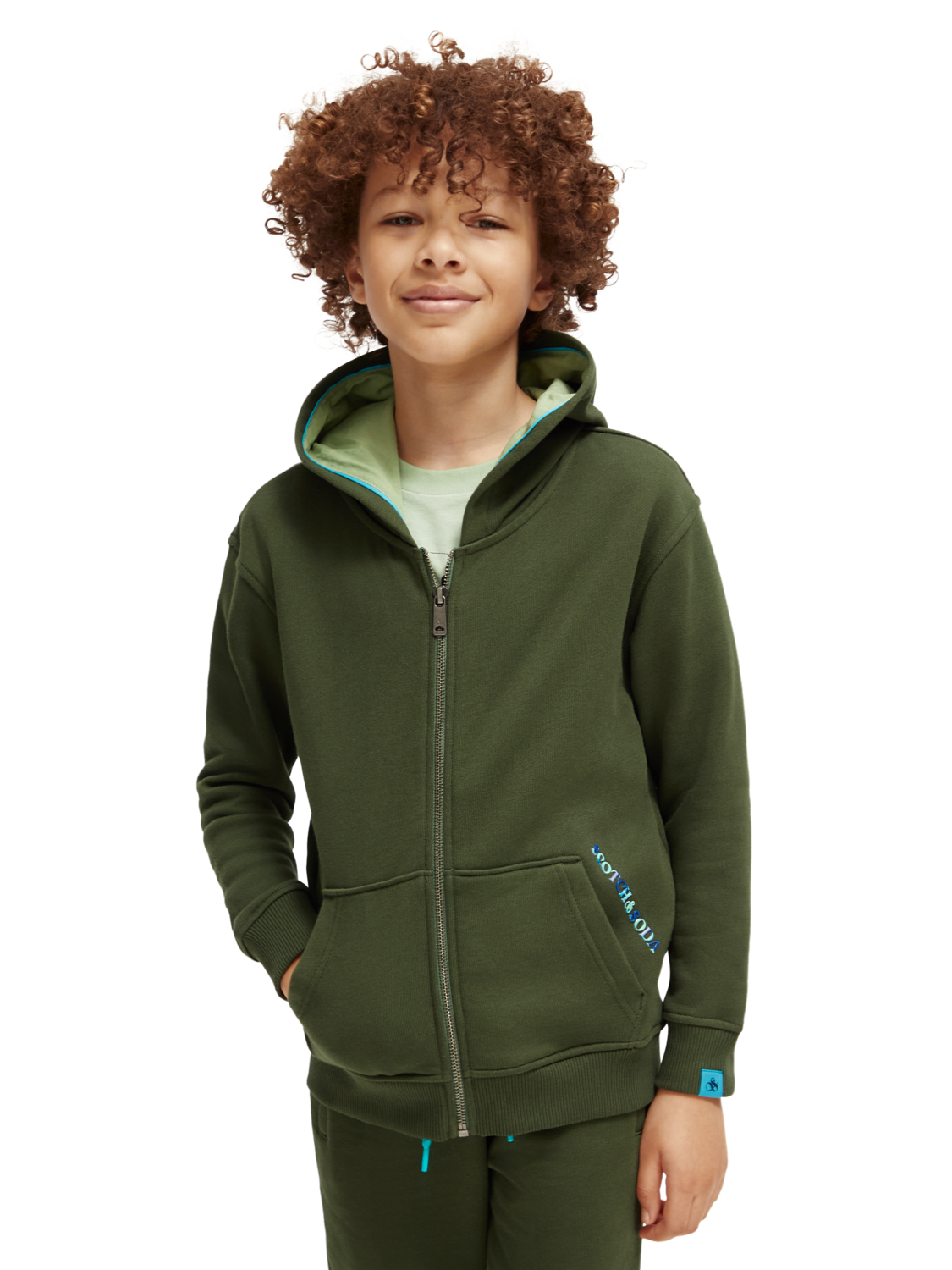 Boys' Relaxed Fit Zip-Through Hoodie In Organic Cotton
