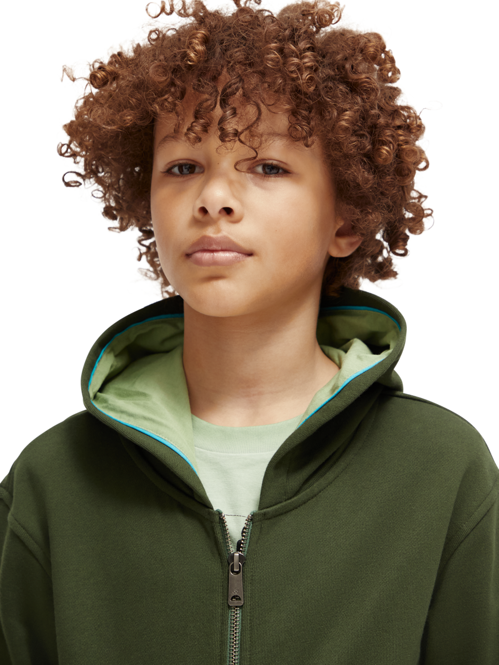 Boys' Relaxed Fit Zip-Through Hoodie In Organic Cotton