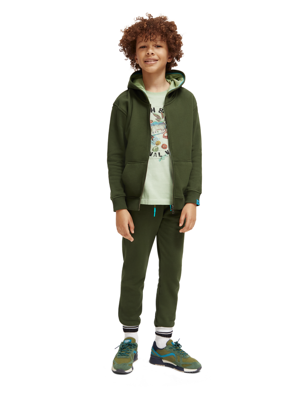 Boys' Relaxed Fit Zip-Through Hoodie In Organic Cotton