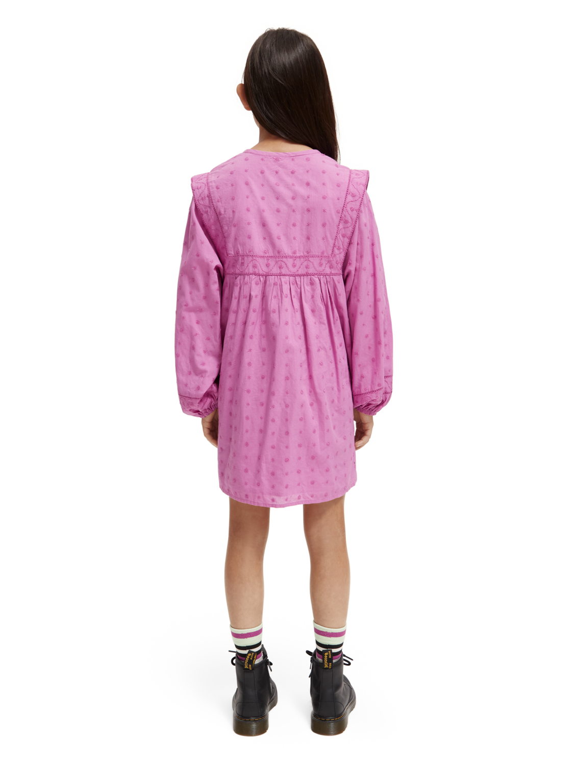 Girls' Broderie Anglaise Panel Dress