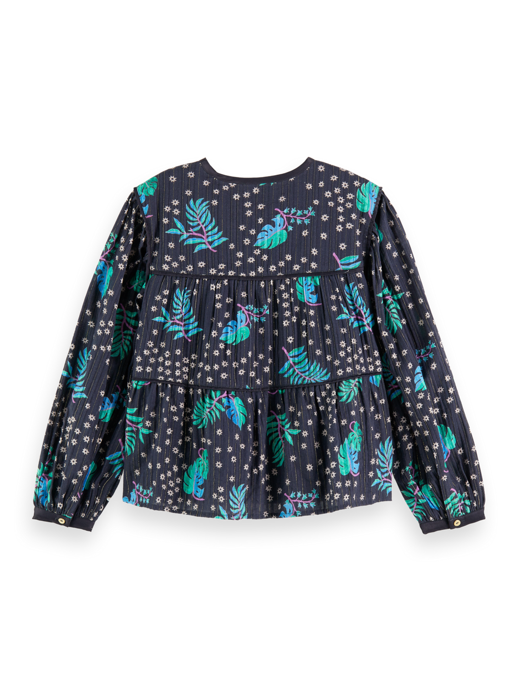 Girls' All-Over Printed Satin Binding Top