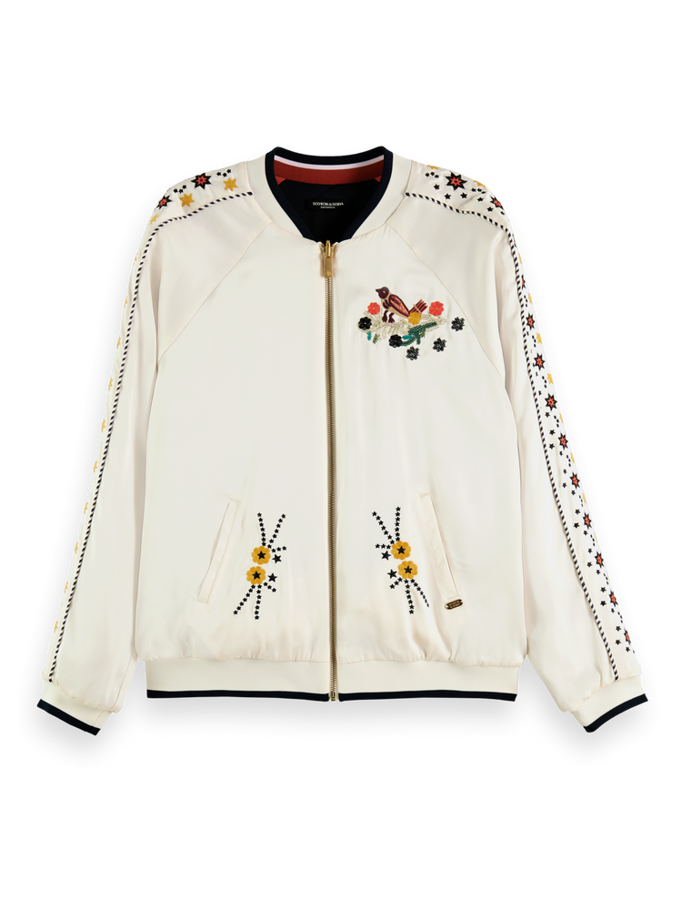 Reversible Embroidered Bomber Jacket Scotch Soda