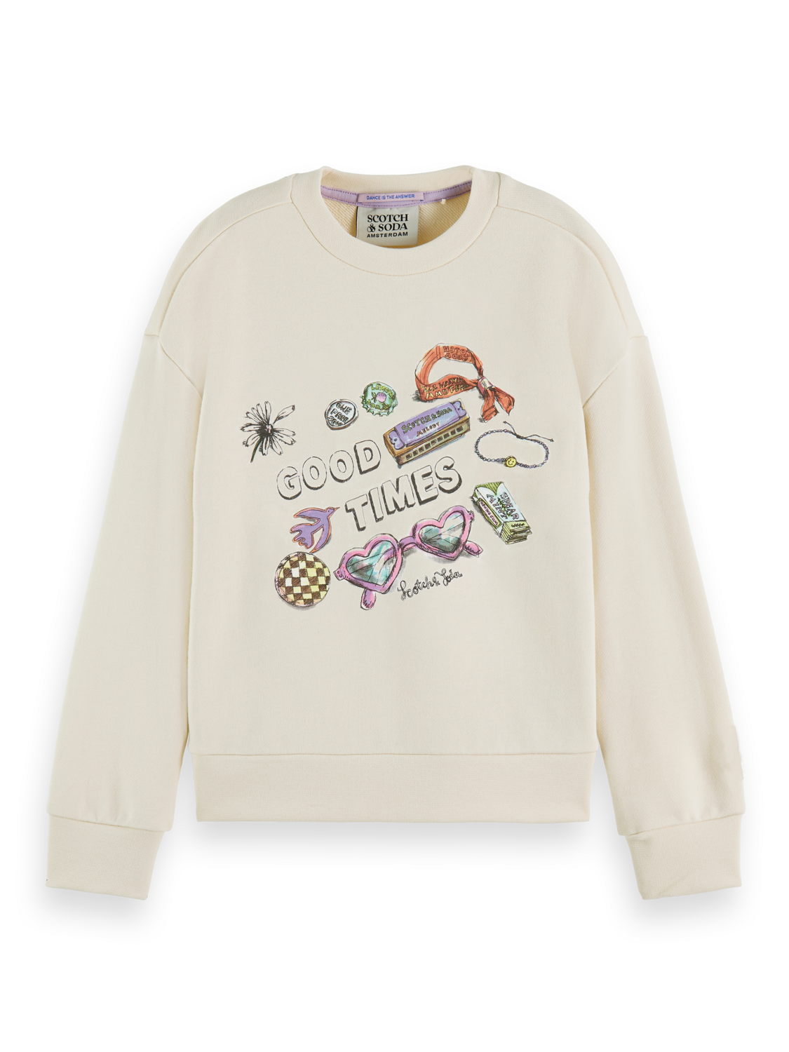 Girls' Loose-Fit Artwork Sweatshirt