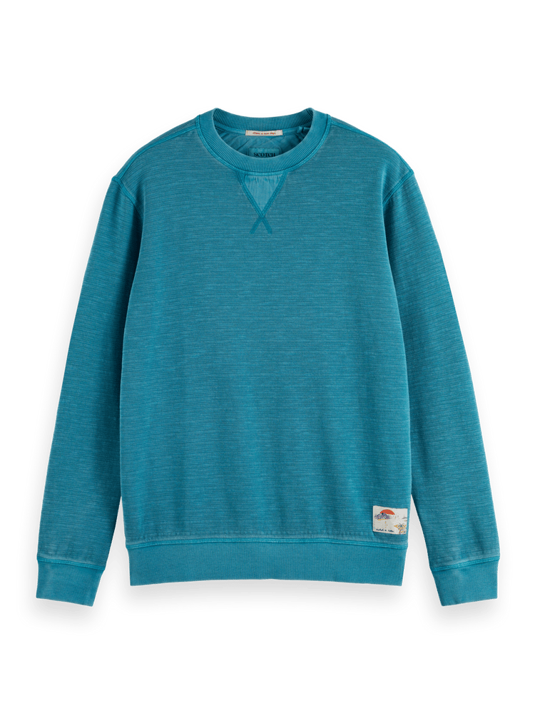 Garment-Dyed Structured Sweatshirt