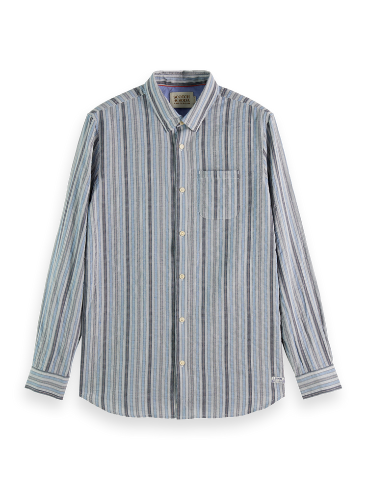 Lightweight Dobby Stripe Button Down Shirt
