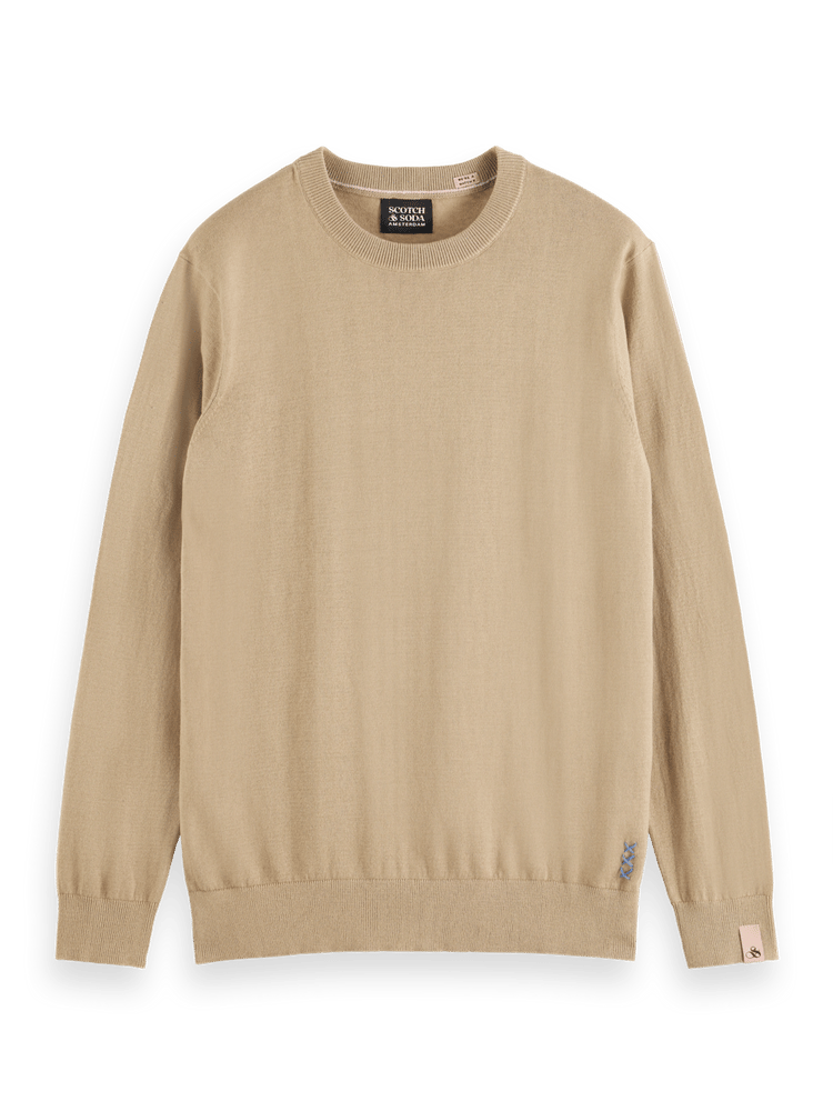 Linen Blend Crewneck Pullover