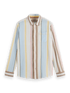 Crinkled Voile Stripe Shirt