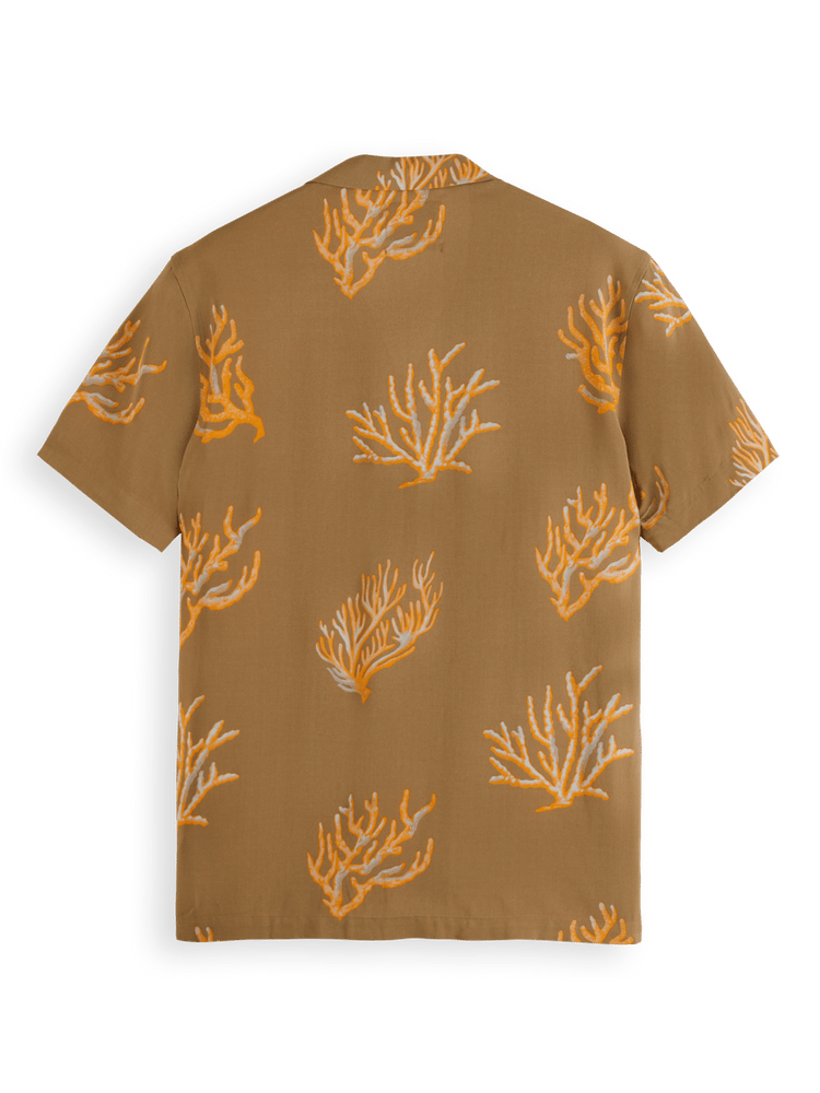 Printed Viscose Short Sleeve Shirt