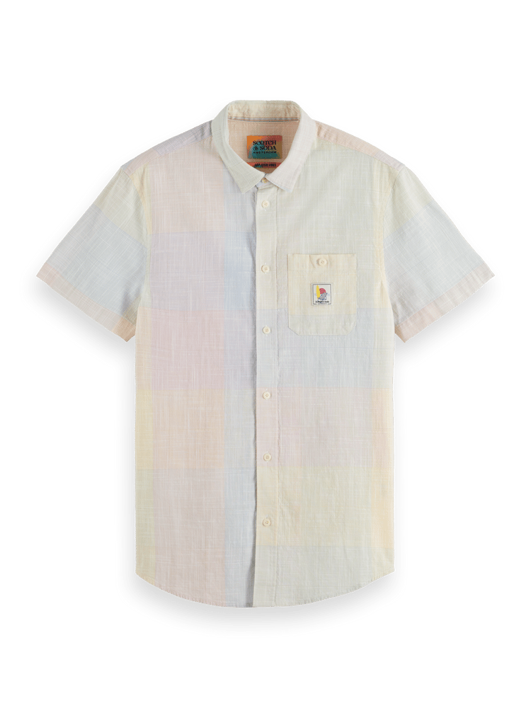 Structured Checked Short Sleeve Shirt