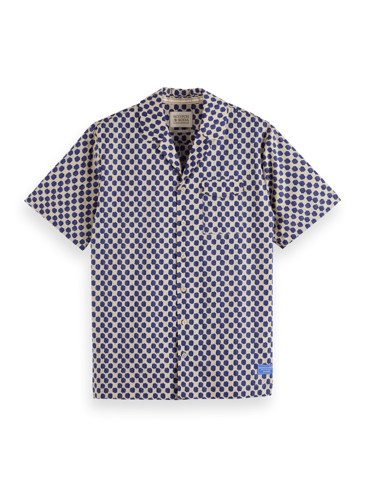 Polka Dot Printed Short Sleeve Shirt