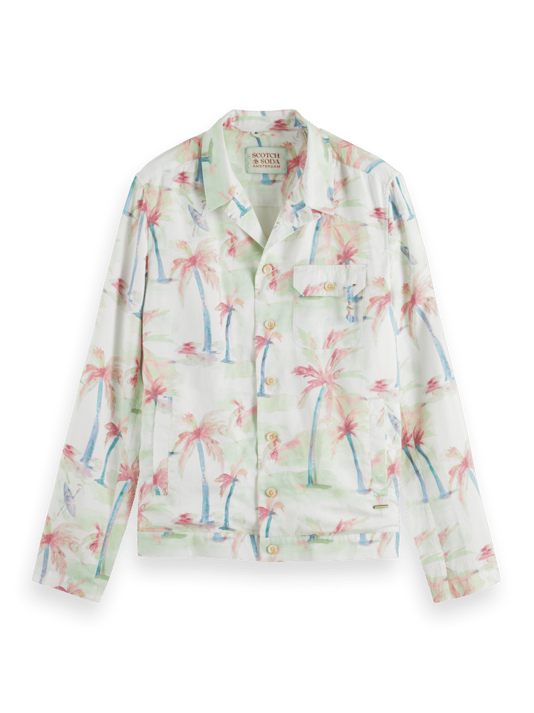 Printed Tencel-Hemp Blouson