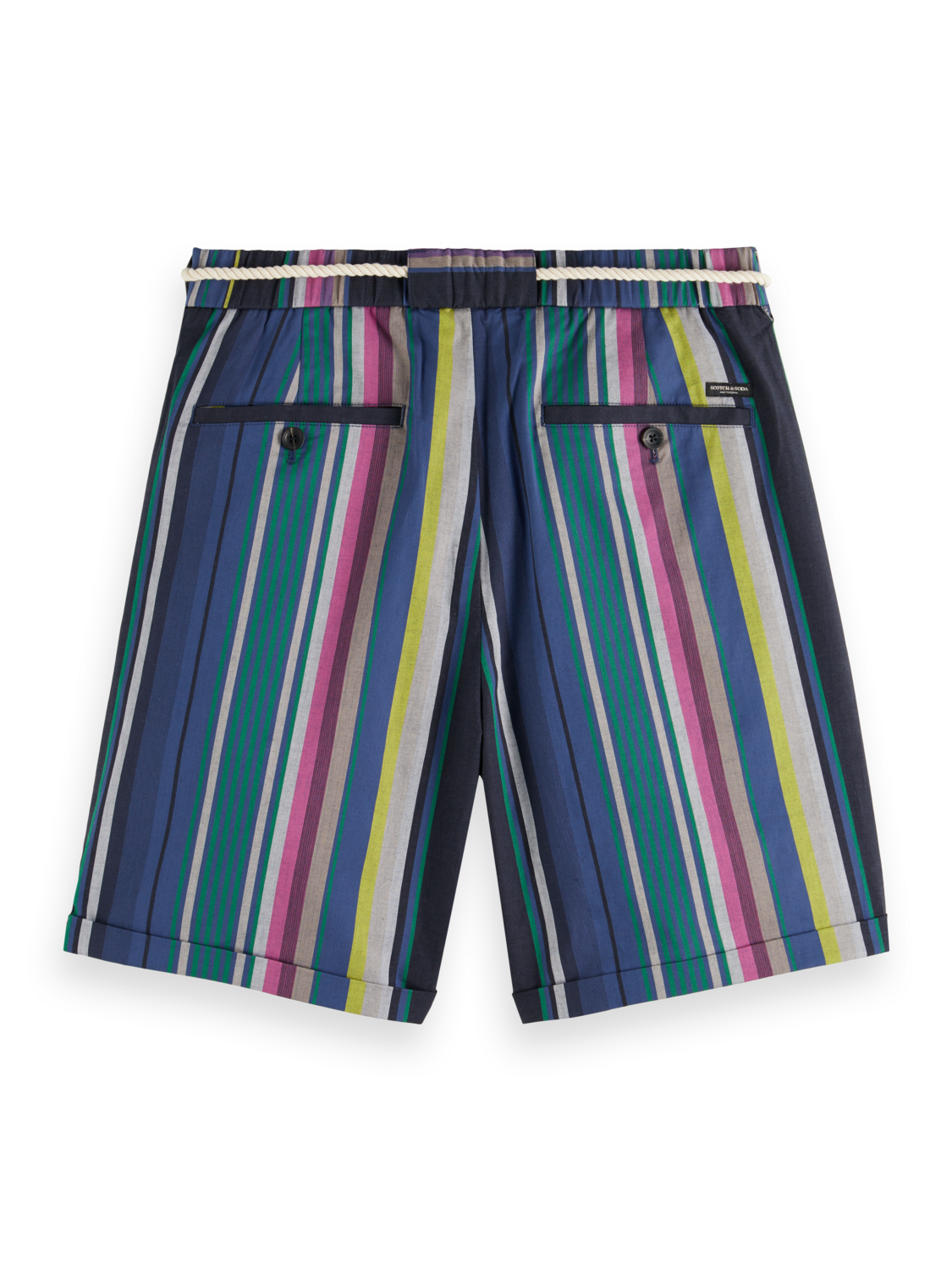Twilt Blanket-Striped Cotton-Twill Short
