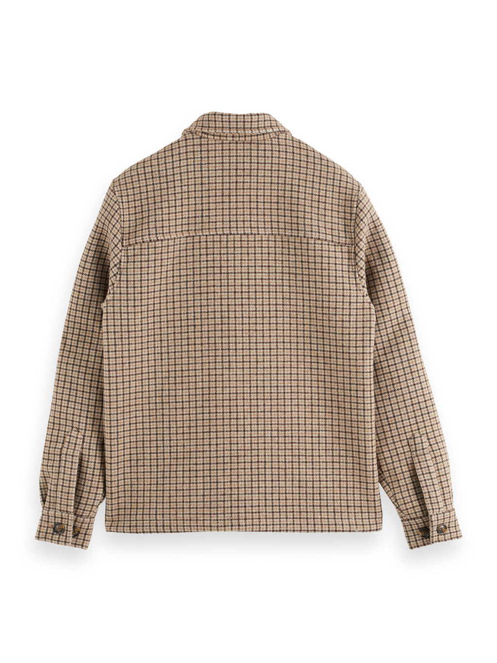 Wool Blend Zip-Thru Overshirt