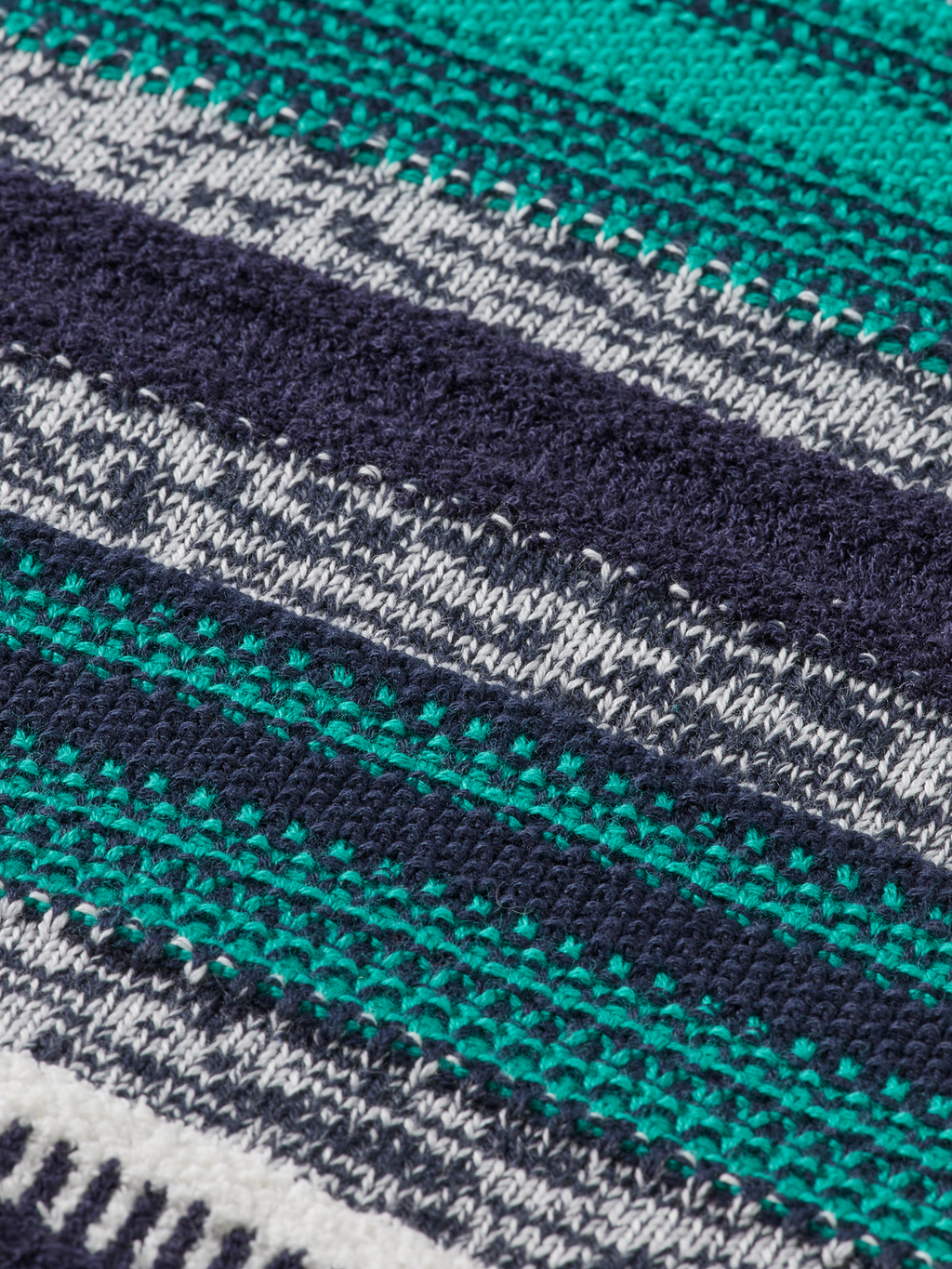 Mixed Yarns Stripes Extra Dropped Shoulder Sweater