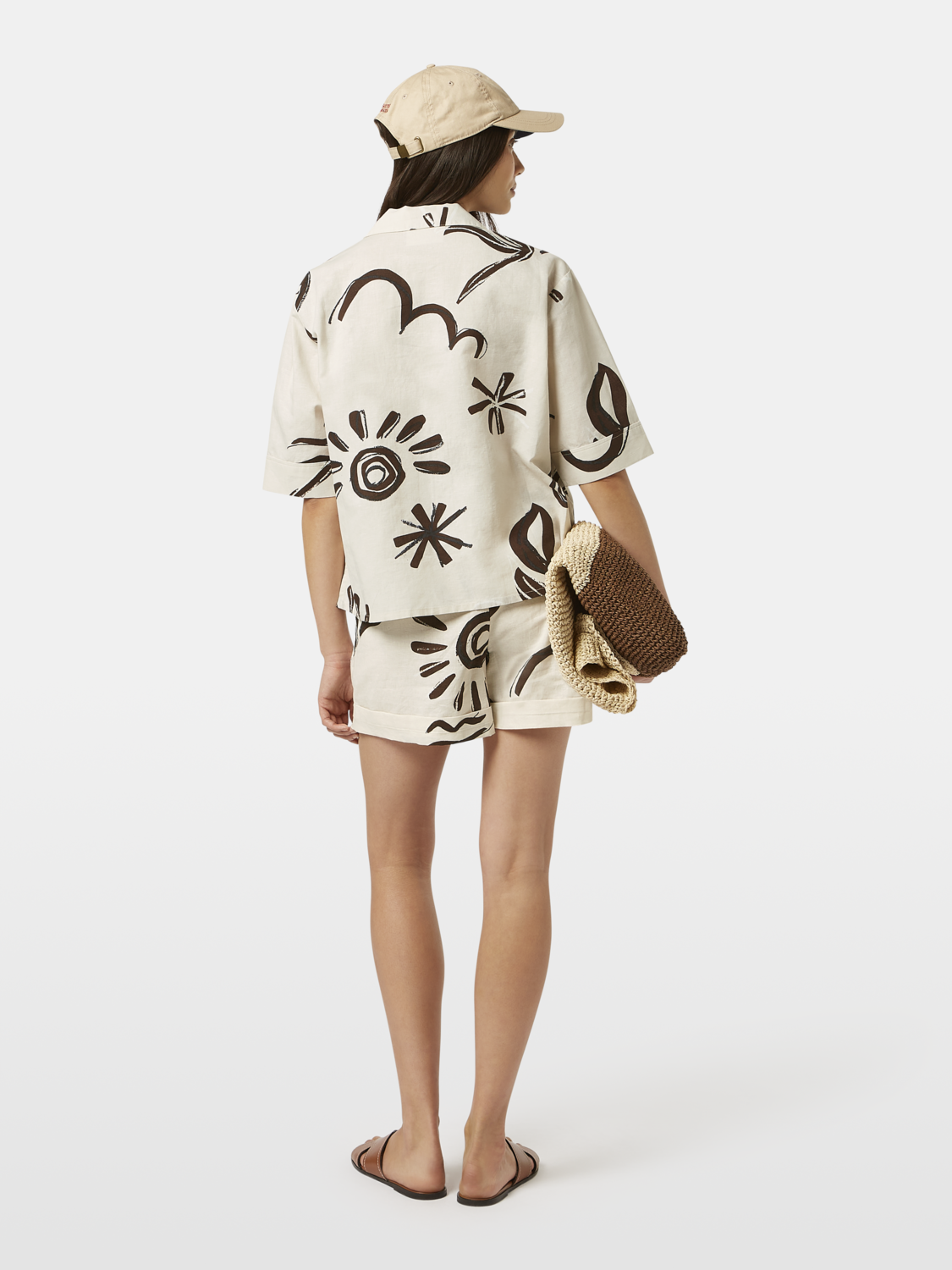 Inky Sun Printed Short Sleeve Shirt