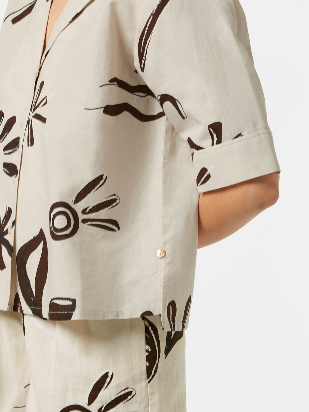 Inky Sun Printed Short Sleeve Shirt