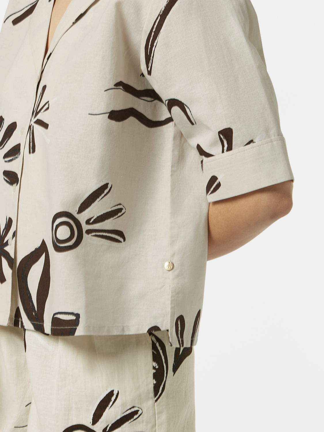 Inky Sun Printed Short Sleeve Shirt