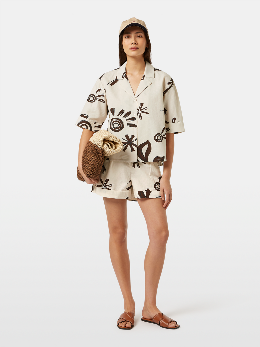 Inky Sun Printed Short Sleeve Shirt