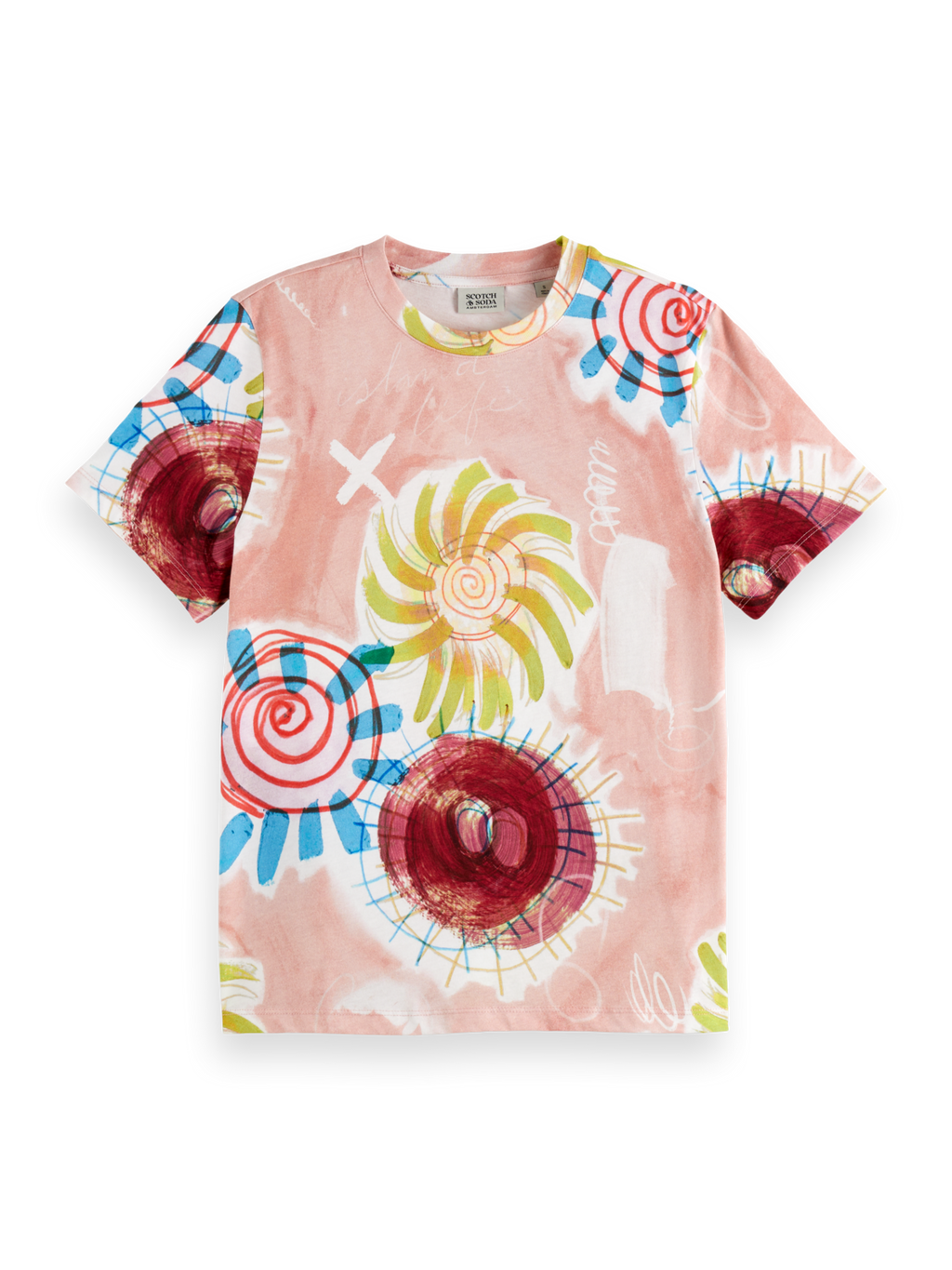 Abstract Sun Printed Regular Fit T-Shirt