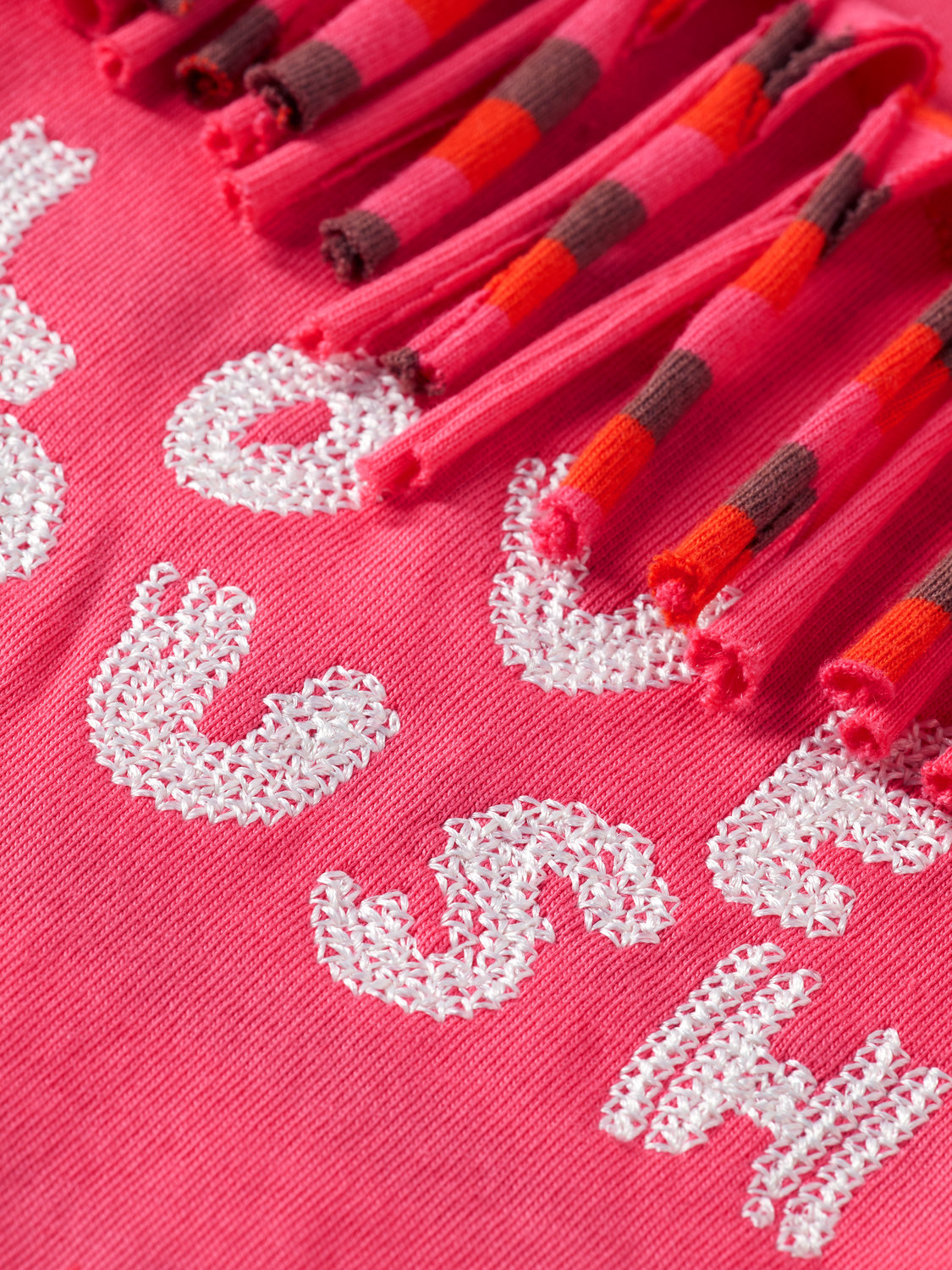 Love Crush Fringed Heart Oversized-Fit T-Shirt